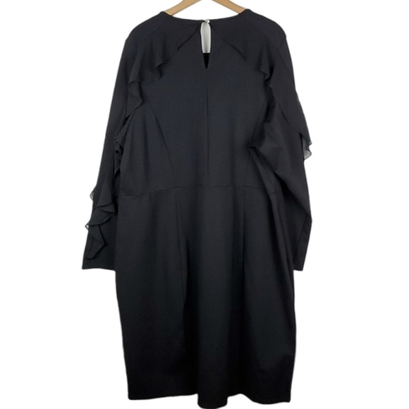 City Chic Black Ruffle Sleeve Dress - Picture 5 of 10